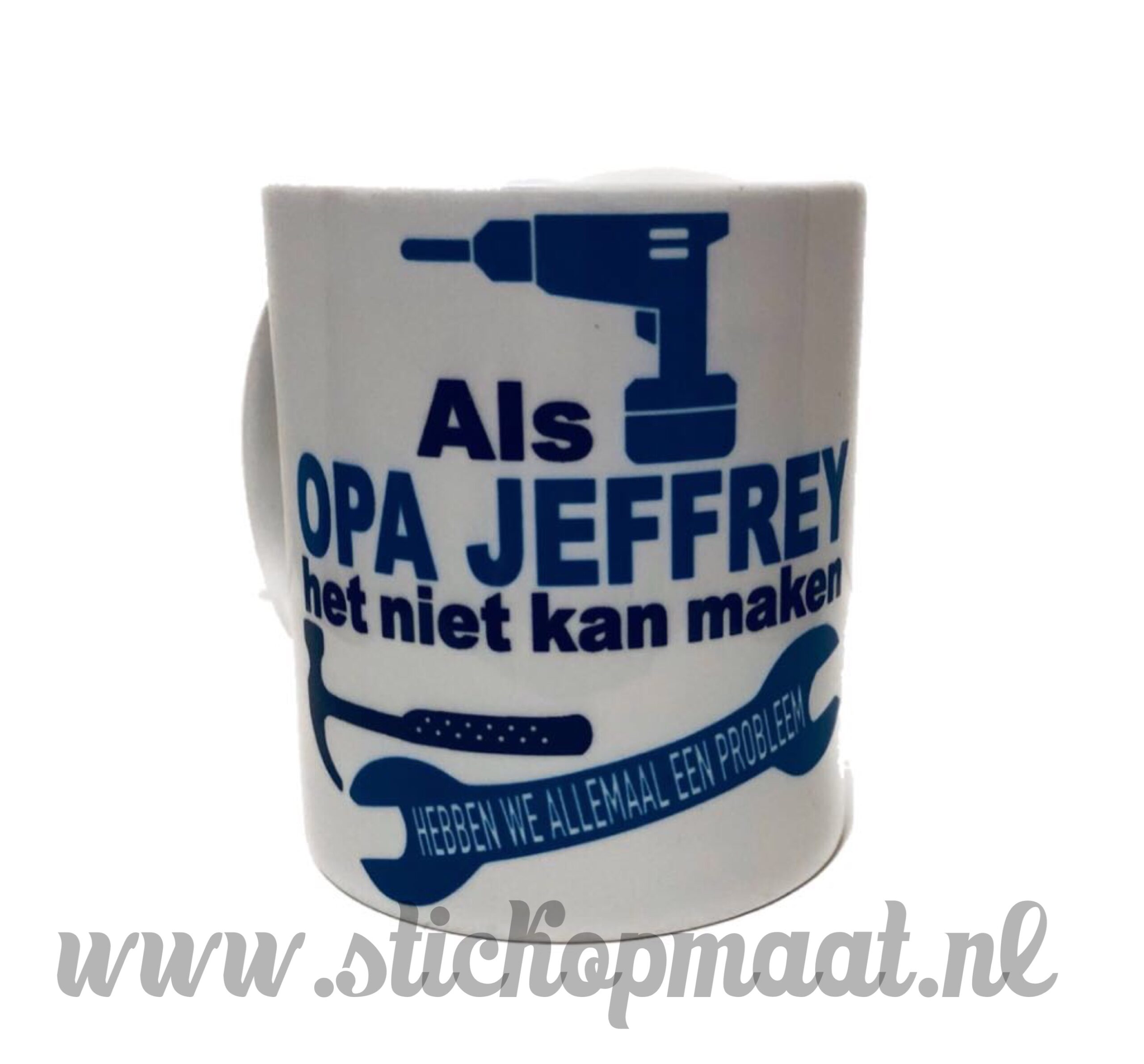 Atticus barrière Gietvorm Mok als papa/opa/naam het niet kan maken - Stickers op maat