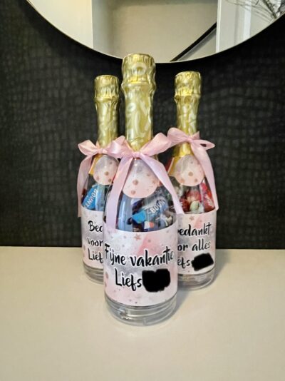 celebration fles - diverse soorten met eigen tekst