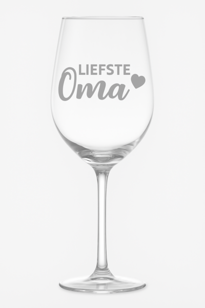 Wijnglas Liefste Oma/Mama